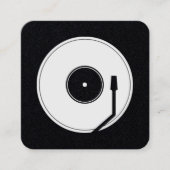 Vinyl spelen vorm retro  vierkante visitekaartje (Voorkant)