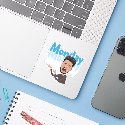 Vinyl Sticker (Laptop met iPhone)