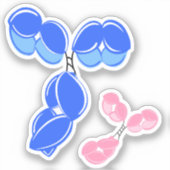 Vinyl sticker - blauw IgG (antilichaam) w / bonus (Voorkant)
