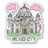 Vinyl Sticker, grillige Bellas Artes Sticker (Voorkant)