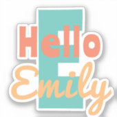 Vinyl Sticker hallo op maat (Voorkant)