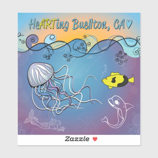 Vinyl Sticker - Jelly Waves - Buellton.Art (Vel)