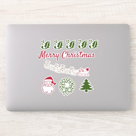 Vinyl Sticker - Kerstthema 1 (Computer)