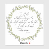 Vinyl Sticker KJV Bible Verse Christian Don (Feuille)