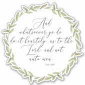 Vinyl Sticker KJV Bible Verse Christian Don (Devant)