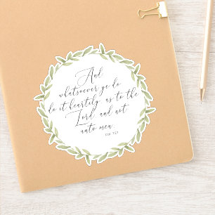 Vinyl Sticker KJV Bijbelvers Christelijk geschenk