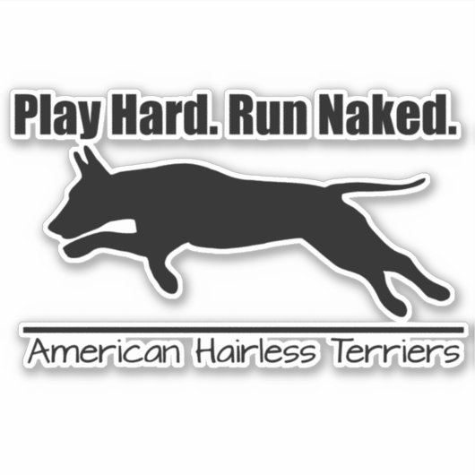 Vinyl Sticker Play Hard AHT Design (Voorkant)