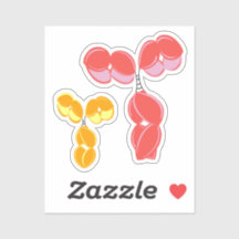 Vinyl sticker - rood IgG (antilichaam) w / bonus