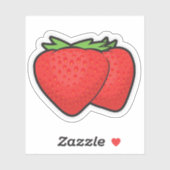 Vinyl Sticker van aardbeien op maat (Vel)