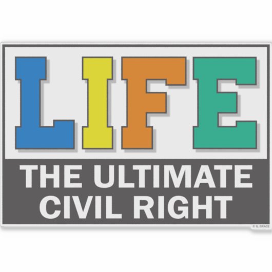 Vinyl sticker with a bold design. (Voorkant)