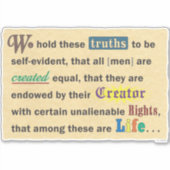 Vinyl sticker with a declaration. (Voorkant)