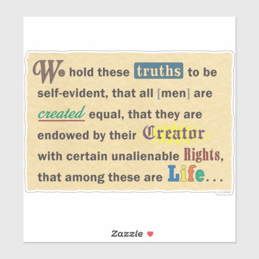 Vinyl sticker with a declaration. (Feuille)