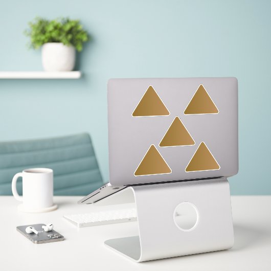 vinyl triangular stickers for kids, wall decor (Ordinateur portable sur le bureau)