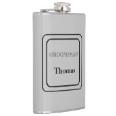 Vinyl verpakte kolf-groomsman heupfles (Rechts)