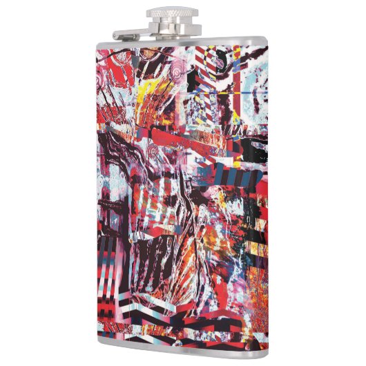 Vinyl Wrapped Flask – Fragmented Pulse Heupfles (Links)