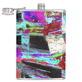 Vinyl Wrapped Flask – Neon Pulse Heupfles