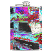 Vinyl Wrapped Flask – Neon Pulse Heupfles (Voorkant)