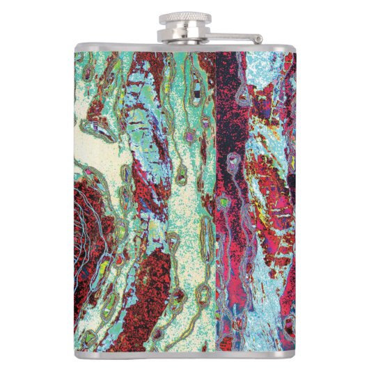 Vinyl Wrapped Flask – Strata Pulse Heupfles (Achterkant)