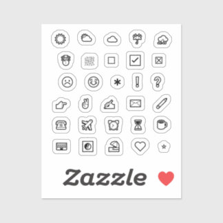 Vinylaufkleber Journal/Planer Symbole Sample Sheet Sticker