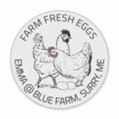 Vinylauto of koeler Logo Hen Egg Business Sticker (Voorkant)