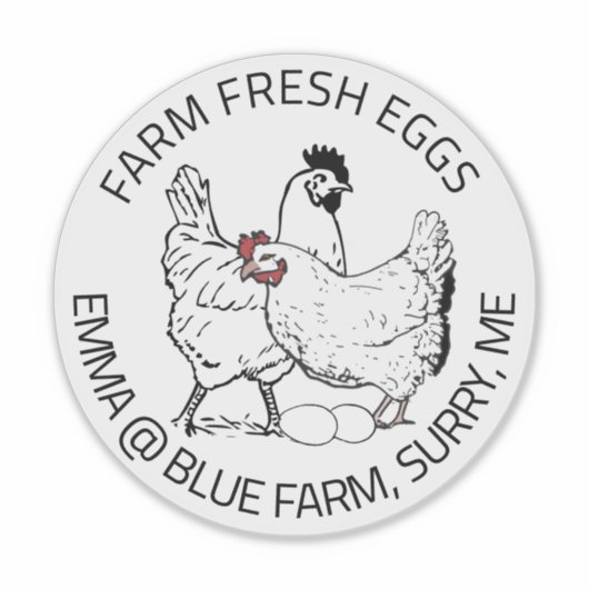 Vinylauto of koeler Logo  Hen Egg Business Sticker (Voorkant)
