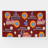 Vinylbanner, Happy 4th Birthday Banner, #4 Spandoek (Horizontaal)