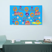 Vinylbanner, Happy 6th Birthday Banner, #6 Blue Spandoek (Beurs)