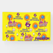 Vinylbanner, Happy 6th Birthday Banner, #6 Spandoek (Horizontaal)