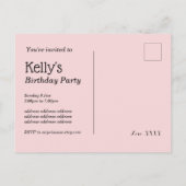 vinyle anniversaire Invitation Carte postale (Dos)