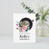 vinyle anniversaire Invitation Carte postale (Debout devant)