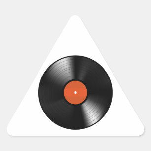 Vinyle Record Driehoek Sticker