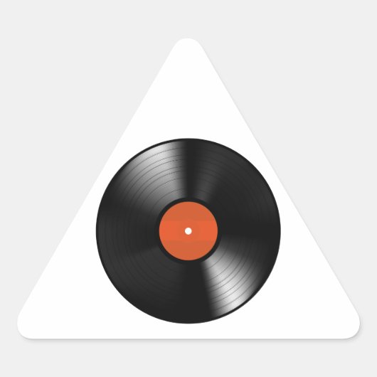 Vinyle Record Driehoek Sticker (Voorkant)
