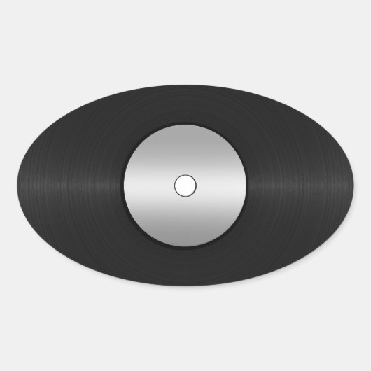 VinylKijk-LP-record Ovale Sticker (Voorkant)
