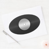 VinylKijk-LP-record Ovale Sticker (Envelop)