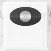 VinylKijk-LP-record Ovale Sticker (Tas)