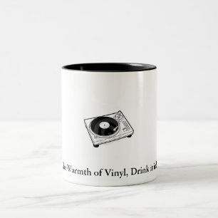 Vinylmok. Tweekleurige Koffiemok
