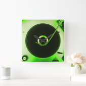  vinylopnameklok Retro Vierkante Klok (Huis)