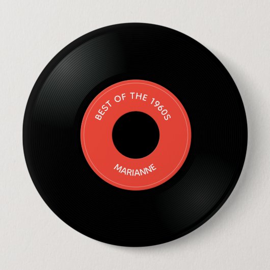 Vinylplaat enkele "45"-Button Ronde Button 4,0 Cm (Voorkant)
