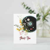 Vinylplaat, Oldies Rustieke muziek, bloemen, Briefkaart (Staand voorkant)
