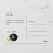 Vinylplaat, Oldies Rustieke muziek, bloemen, Briefkaart (Achterkant)