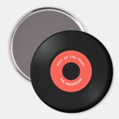Vinylplaat Single "45" Design Magnet Magneet (Voorkant / Achterkant)