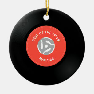 Vinylplaat Single 45-rpm design keramisch Ornament