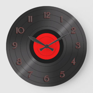 Vinylplaat wandklok grote klok