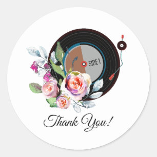 vinylplatenspeler bedankt jullie stickers