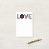 Vinylrecord liefde post-it® notes (Op bureau)