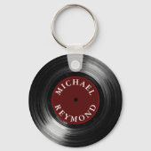 vinylrecord met mijn naam sleutelhanger (Achterkant)