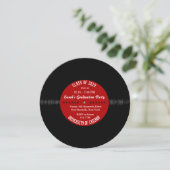 vinylrecord Retro | Modern Chic Afstuderen Invite Kaart (Staand voorkant)