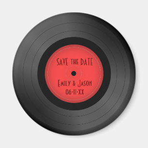 Vinylrecord retro Opslaan Datummagneet Magneet