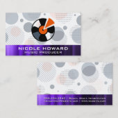 Vinylrecord | Retrogeometrisch | Metaal Visitekaartje (Voorkant / Achterkant)