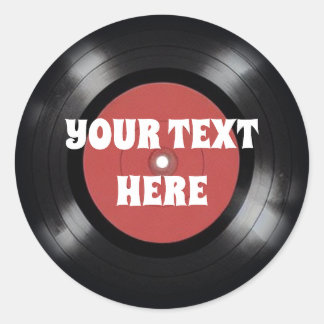 vinylrecord ronde sticker